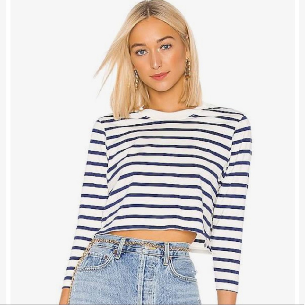 X Karla Stripe Cropped T-Shirt